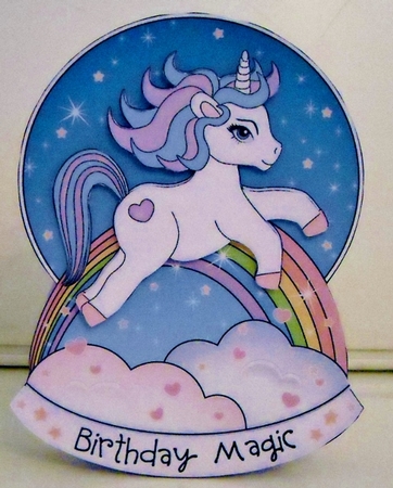 3D Shaped Rocking Card Mini Kit  -  Cute Little Unicorn Magic by Pam Stubley