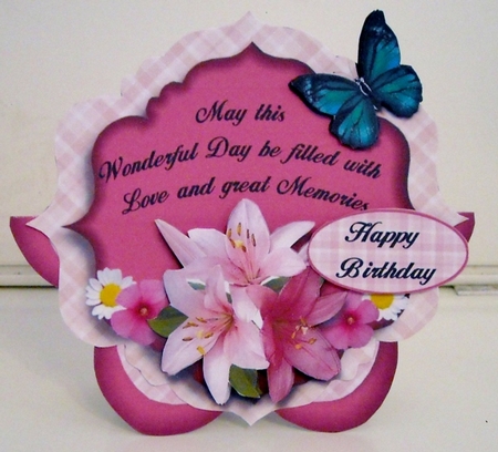 lily folded card by Pam Stubley