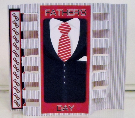 Fathers Day Suit Box Fold Card by Pam Stubley