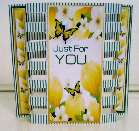Yellow Floral Box Fold Card by Pam Stubley