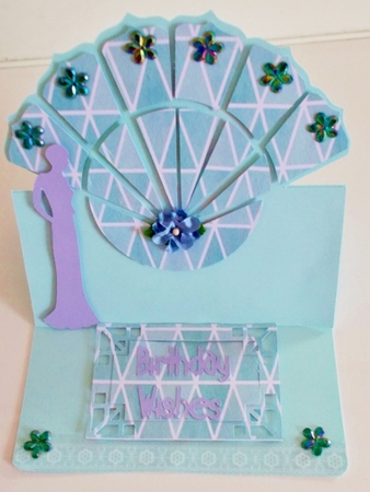 Art Deco Fan Easel Card by Pam Stubley