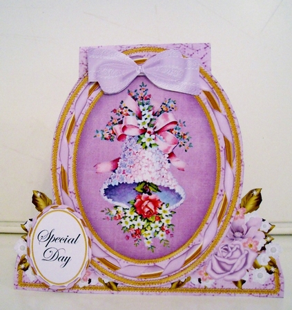 Lilac Wedding Bells Special Large Oval Card Mini Kit by Pam Stubley
