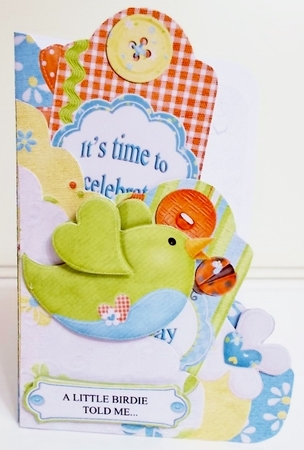 A Little Birdie Told Me...Its Your Birthday Scalloped Edge Pocket Card Kit by Pam Stubley