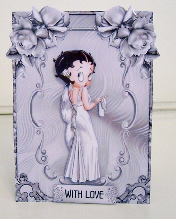 Special Occasion - A5 card front with decoupage by Pam Stubley