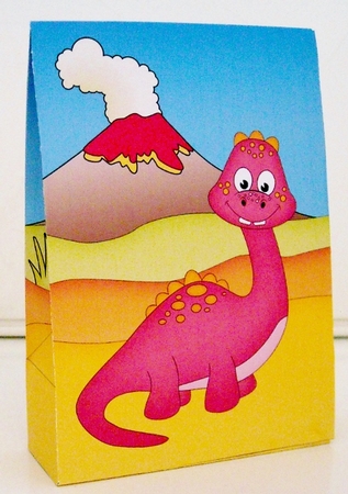 3D Gift Bag Mini Kit - Cute Little Dinosaur Smileysaur by Pam Stubley