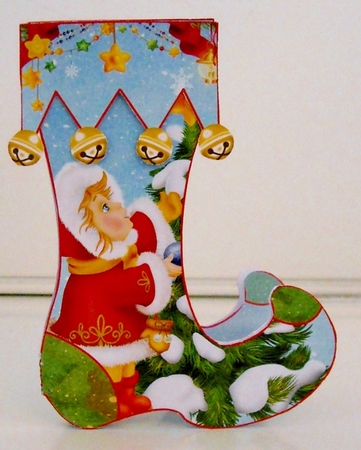 decorating the tree Stocking kit and envelope by Pam Stubley