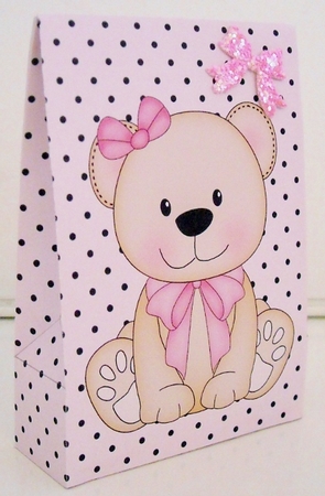 3D Gift Bag Mini Kit - Cute Little Livvy Bear by Pam Stubley
