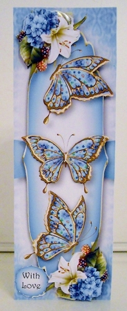 Beautiful Butterflies Lge DL - Hydrangea & Lily by Pam Stubley