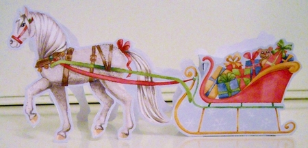 One Horse Open Sleigh Gift Box by Pam Stubley