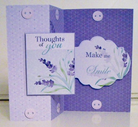 Thoughts of You No Holes Fold Back Card Mini Kit by Pam Stubley