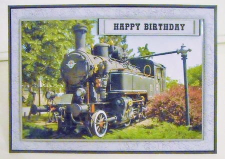 Vintage Steam Train Birthday Topper by Pam Stubley