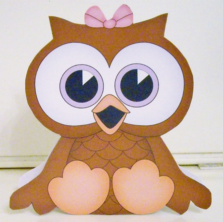 3D Shaped Card  Kit - Cute Little Olive Owl by Pam Stubley