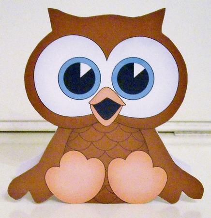 3D Shaped Card  Kit - Cute Little Orson Owl by Pam Stubley