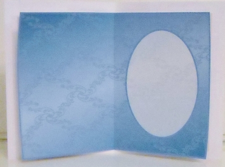 Fancy Blue Insert, With Border by Pam Stubley