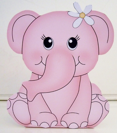 3D Cute Animal Treat Box Gift Set Mini Kit - Cute Little Lola Elephant by Pam Stubley