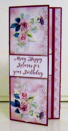 All In One Rose Card With Scalloped Gift Tag by Pam Stubley