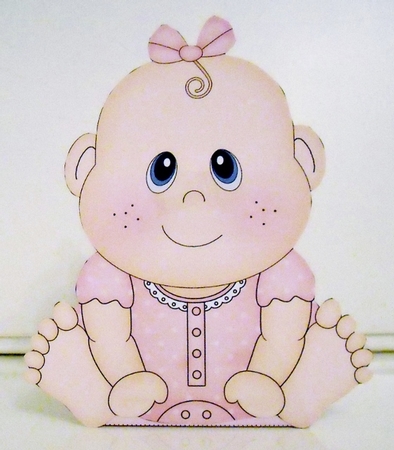 3D Cute Baby Treat Box Gift Set Mini Kit - Cute Little Baby Girl Bea by Pam Stubley