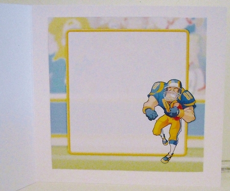 American Football Dude (Blue and Yellow) 8x8 Insert by Pam Stubley