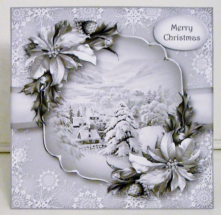 Snowflakes Border - Silver Snowy Village by Pam Stubley