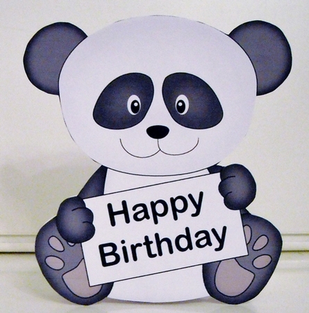 3D Shaped Card  Kit - Cute Little Panda Min Min by Pam Stubley
