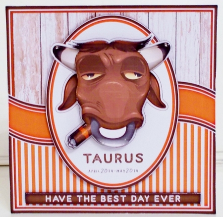 Zodiac Funny Taurus Card Kit 1491 by Pam Stubley