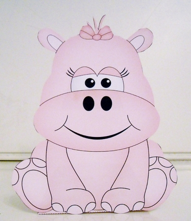3D Cute Animal Treat Box Gift Set Mini Kit - Cute Little Hilda Hippo by Pam Stubley