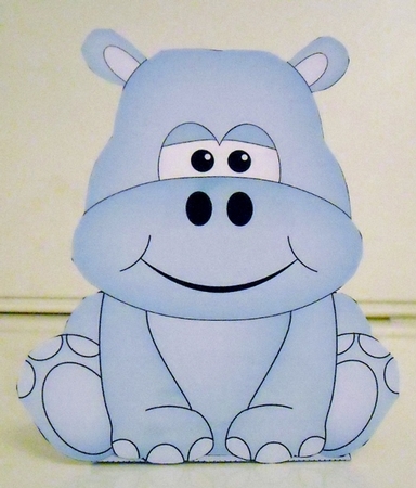 3D Cute Animal Treat Box Gift Set Mini Kit - Cute Little Harold Hippo by Pam Stubley