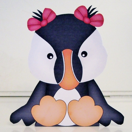 3D Cute Bird Treat Box Gift Set Mini Kit - Cute Little Puffin Minnow by Pam Stubley