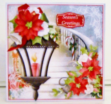 Christmas Lantern - Decoupage Card Mini Kit by Pam Stubley