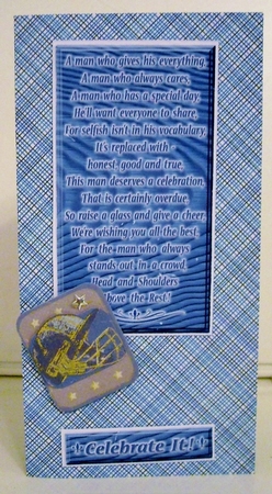 Birthday Verse Toppers for The Man by Pam Stubley