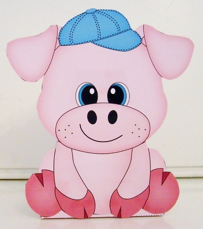 3D Cute Animal Treat Box Gift Set Mini Kit - Cute Little Ziggy Piggy by Pam Stubley