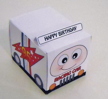3D Cute Transport Treat Box Gift Set Mini Kit - Racing Car by Pam Stubley
