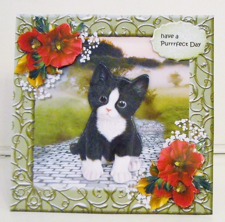 Cute Kitten  &  Poppies Mini Kit by Pam Stubley