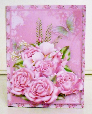 Pink Roses - Notelet Set by Pam Stubley