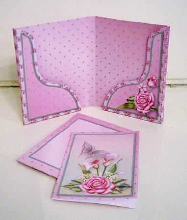 Pink Roses - Notelet Set by Pam Stubley