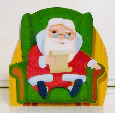 Santas List Shaped 3D Decoupage Christmas Card Kit by Pam Stubley