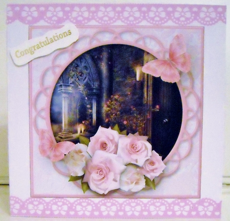 A Secret Place - Decoupage Card Front by Pam Stubley