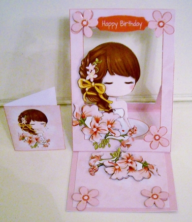 Forever Framed Easel Card - Just a Girl by Pam Stubley