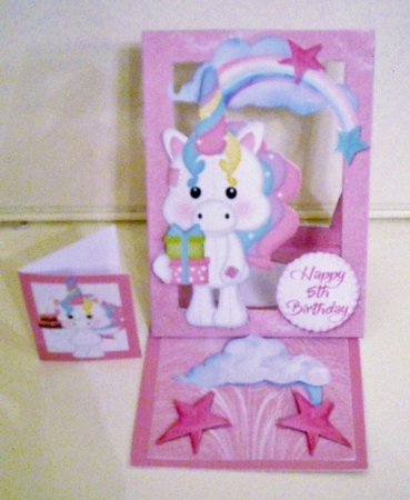 Forever Framed Easel Card - Misty the Magincal Unicorn by Pam Stubley