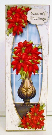 A Vase Of Red Poinsettias Lge DL by Pam Stubley