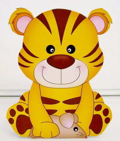 3D Shaped Card  Kit - Cute Little Tiger Tinker by Pam Stubley