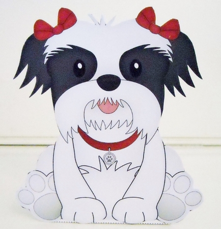 3D Cute Canine Treat Box Gift Set Mini Kit - Little Shih Tzu Dog Daisy by Pam Stubley