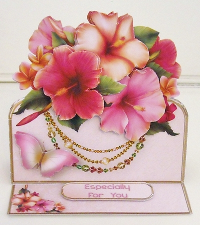 Hibiscus Bouquet - Easel Card Mini Kit by Pam Stubley