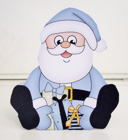 3D Shaped Christmas Card Kit - Santa has Xmas Presents by Pam Stubley