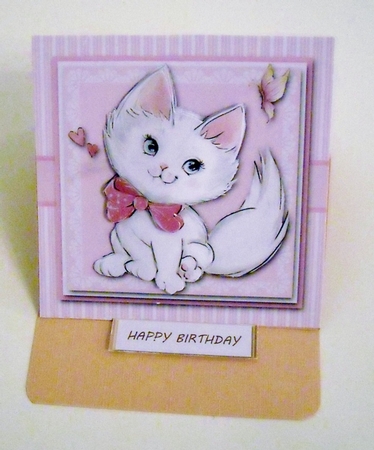 Cute Kitty Topper (White Kitty) by Pam Stubley