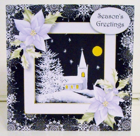 Monochrome Midnight Mass 8x8 by Pam Stubley