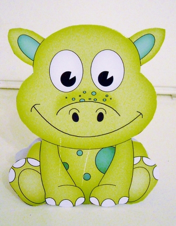 3D Shaped Card  Kit - Cute Little Denis Dino by Pam Stubley