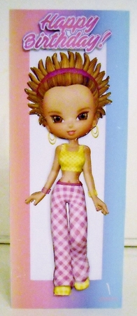 Trendy girl in pink tall DL by Pam Stubley