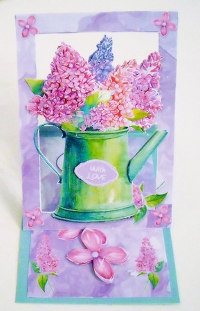Forever Framed Easel Card - Lilac Blooms by Pam Stubley