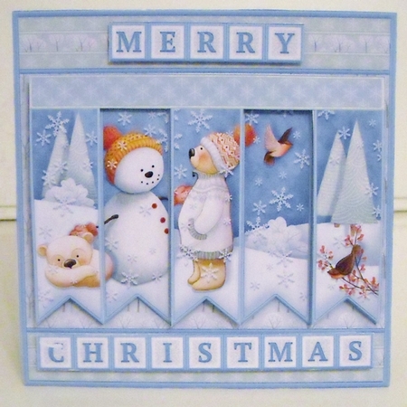  SNOWMAN & BEARS Christmas Easy Cut Word Strips or Alphabet Tiles Word Kit by Pam Stubley